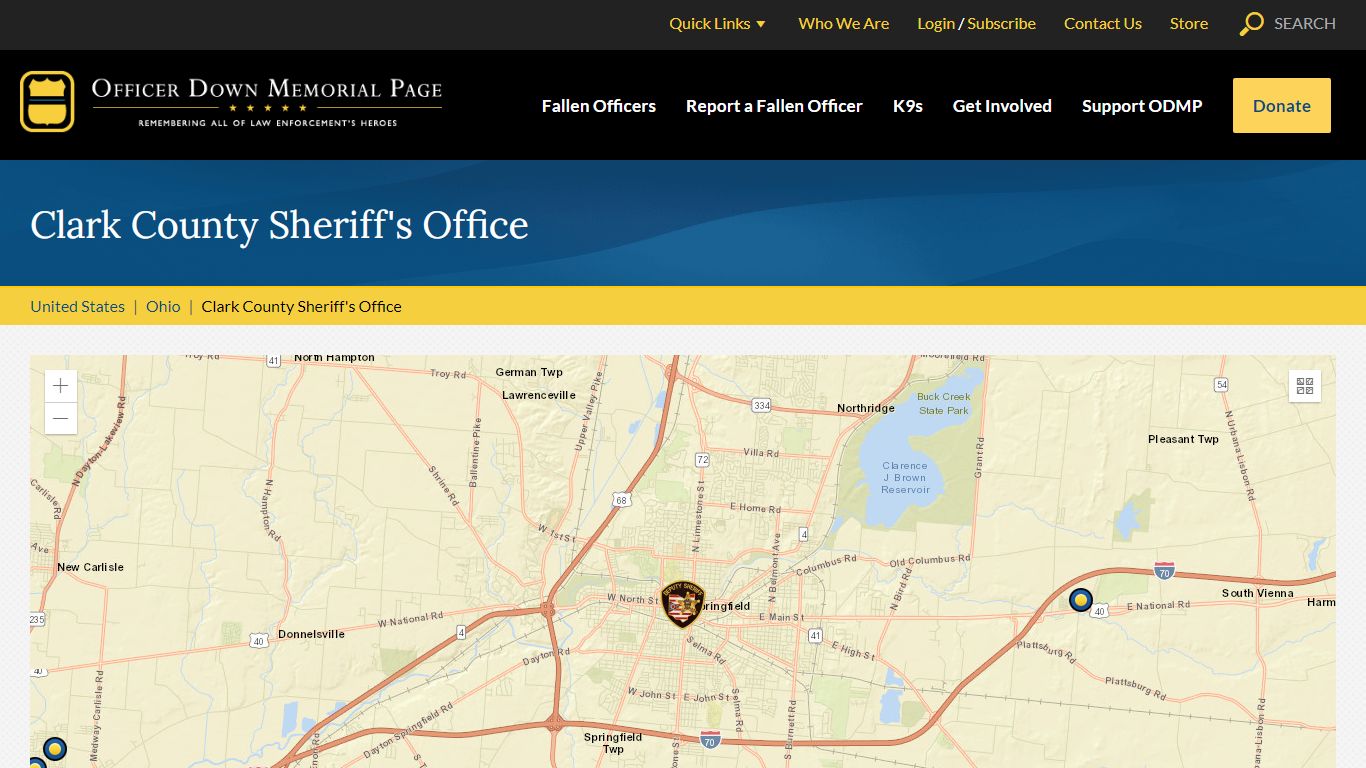 Clark County Sheriff's Office, Ohio, Fallen Officers - The Officer Down ...